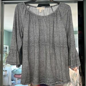 Michael Kors black and white speckled shirt